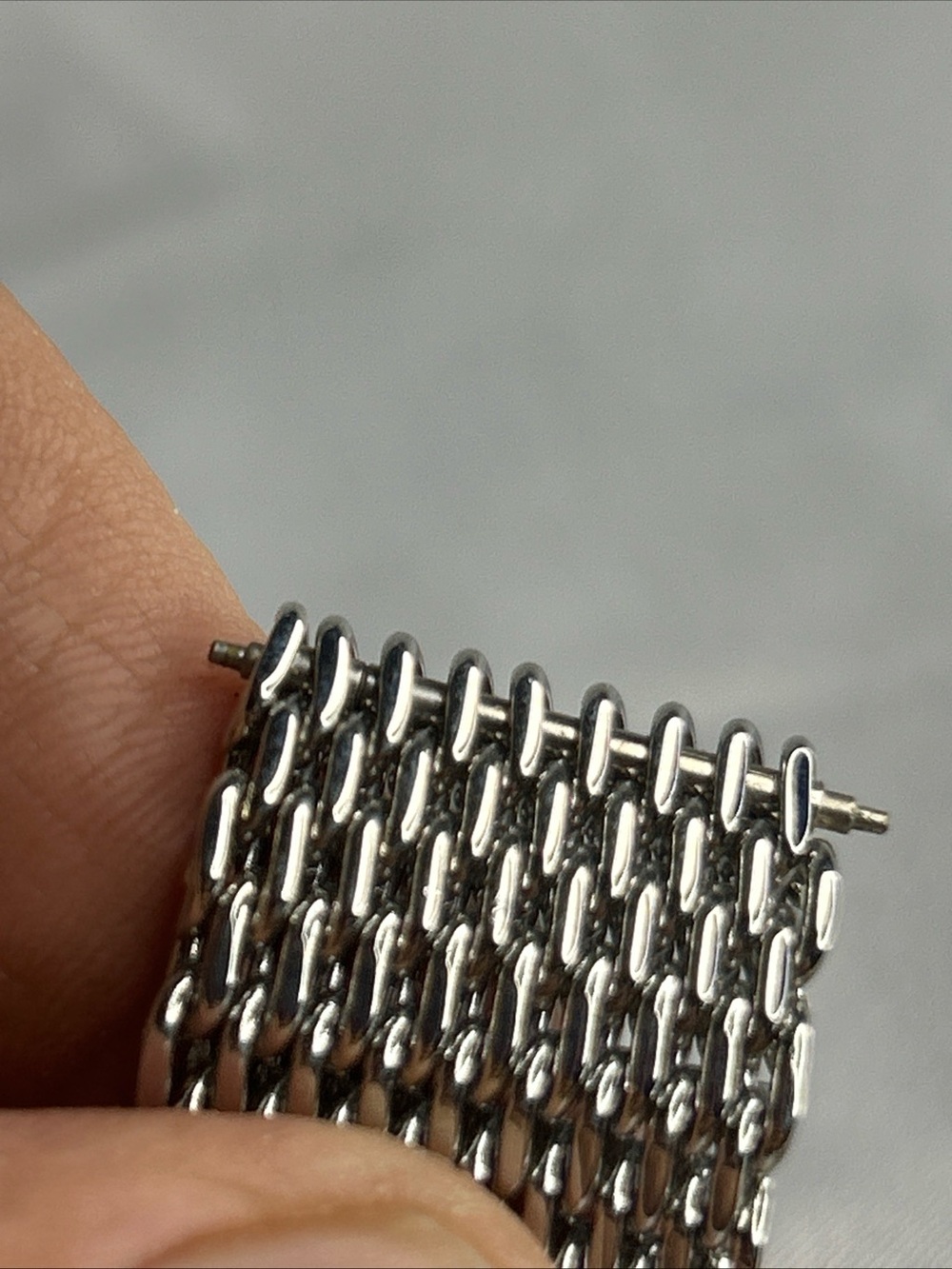 Stainless Steel Mesh watch band Bracelet - Silver 20mm - Picture 4 of 13